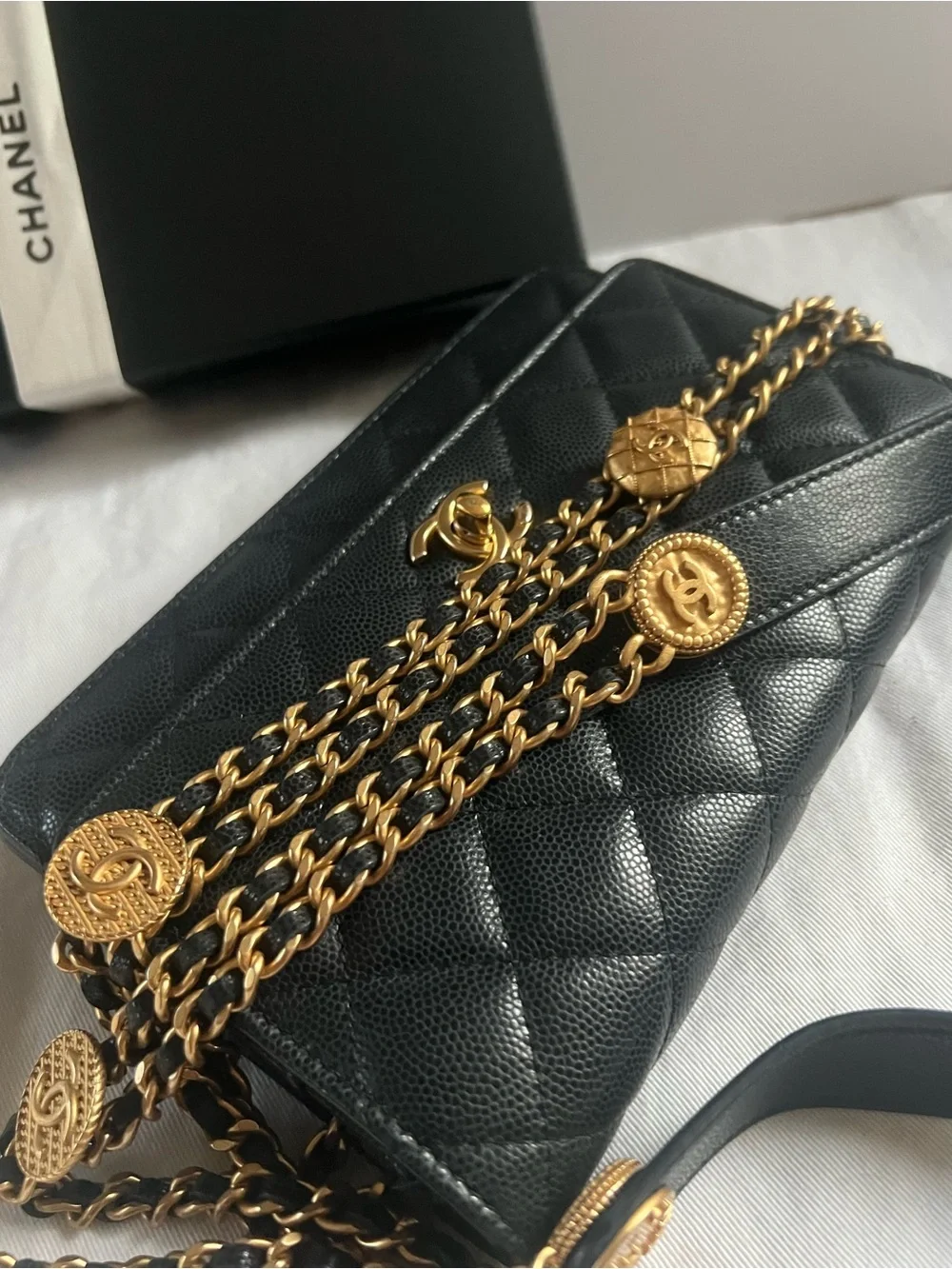 Chanel Cavair Twist Your Buttons WOC Crossbody